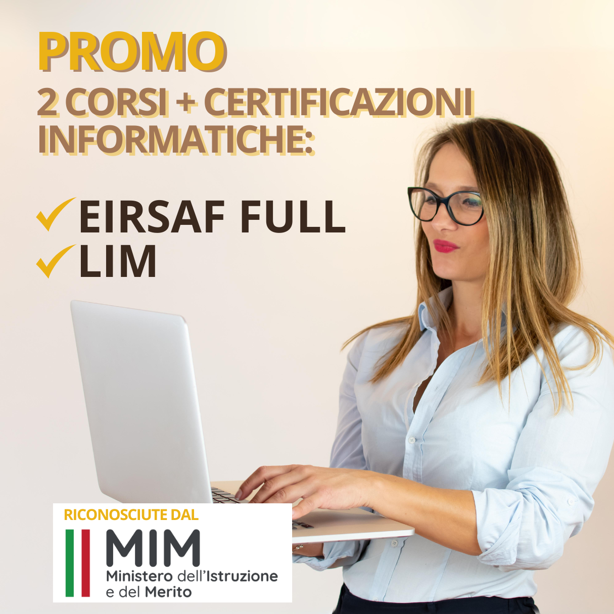 PACCHETTO 2 certificazioni informatiche (EIRSAF FULL + LIM)
