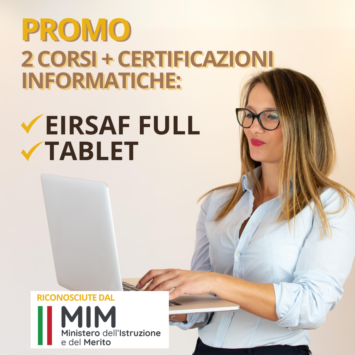 PACCHETTO 2 certificazioni informatiche (EIRSAF FULL + TABLET)